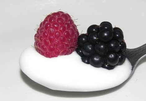 frutas con color azul