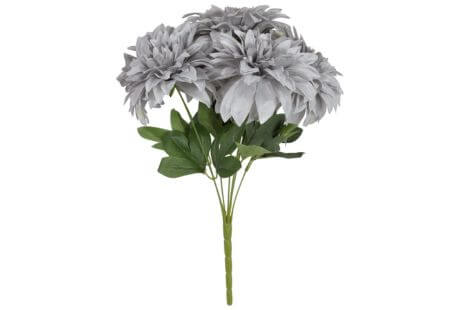 Flores artificiales de color gris