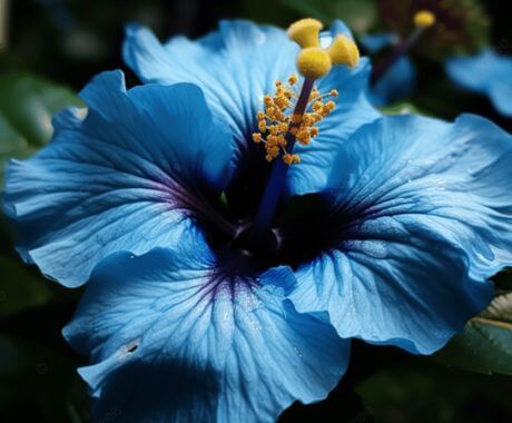 Flores azules decorativas