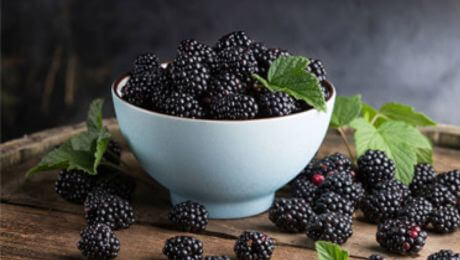 Fruta negra rica en vitaminas